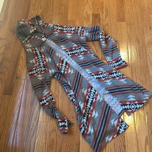 Long hooded open boho cardigan